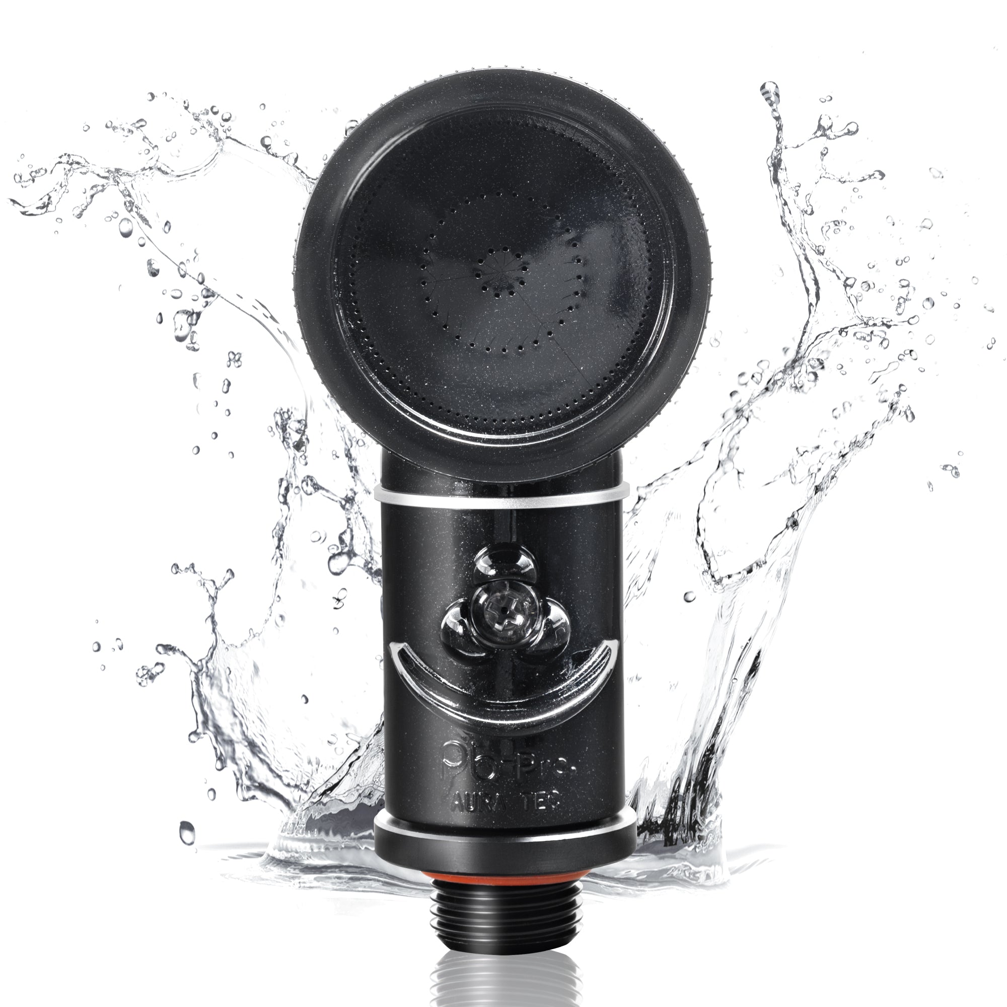 PUREBBLE PRO Microbubble Shower Head (Clear Black)